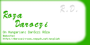 roza daroczi business card