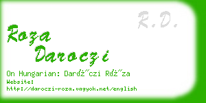 roza daroczi business card